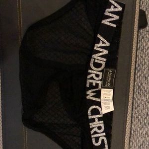 Andrew Christian faux netting briefs!